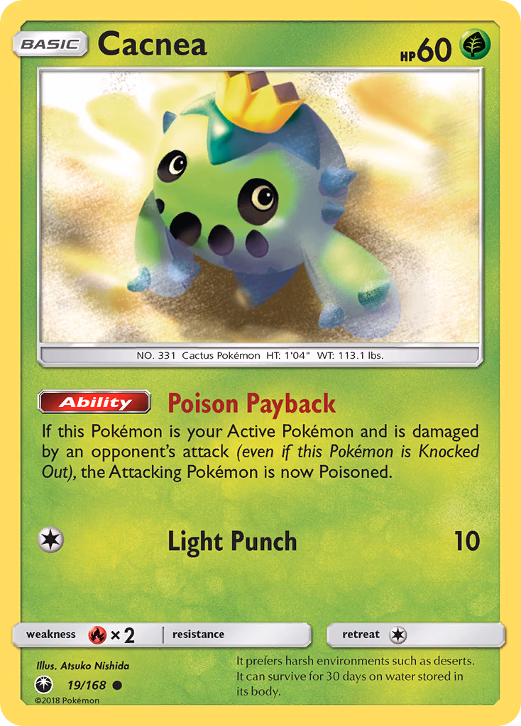 Cacnea Pokemon card (19/168, Celestial Storm)