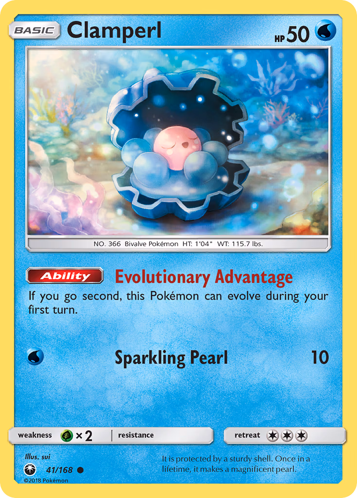 Clamperl Pokemon card (41/168, Celestial Storm)