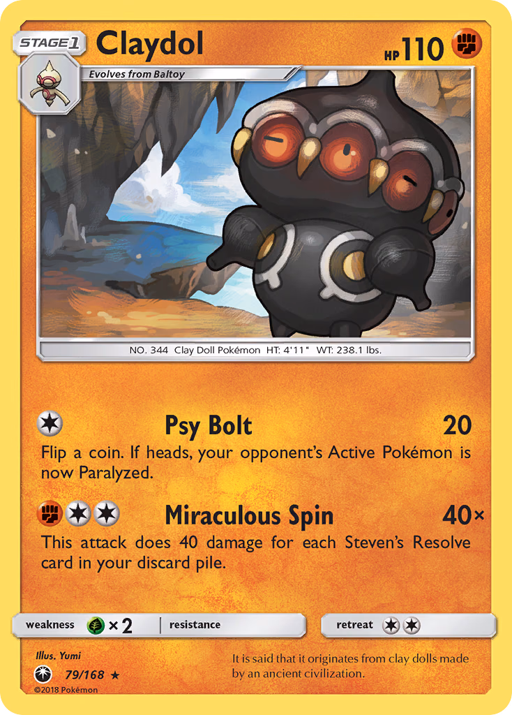 Claydol Pokemon card (79/168, Celestial Storm)