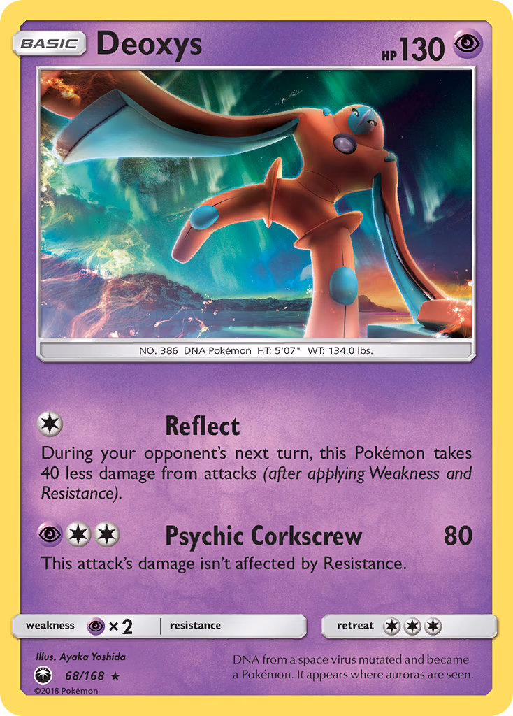 Deoxys Pokemon card (68/168, Celestial Storm)