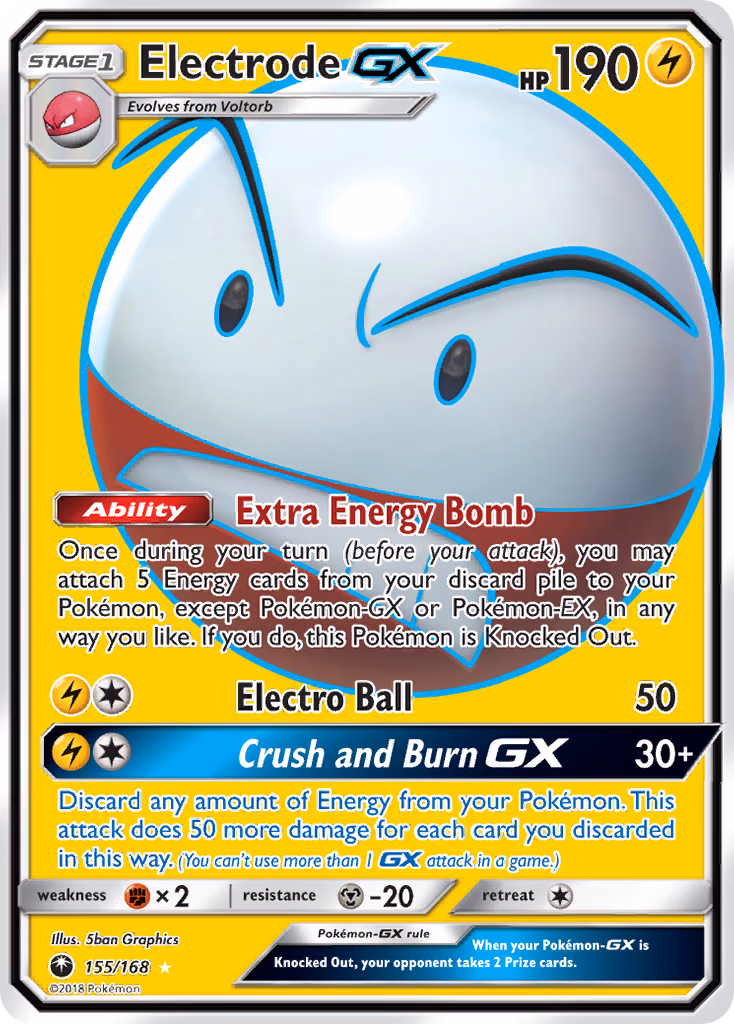 Electrode-GX Pokemon card (155/168, Celestial Storm)