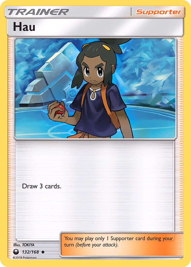 Hau Pokemon card (132/168, Celestial Storm)