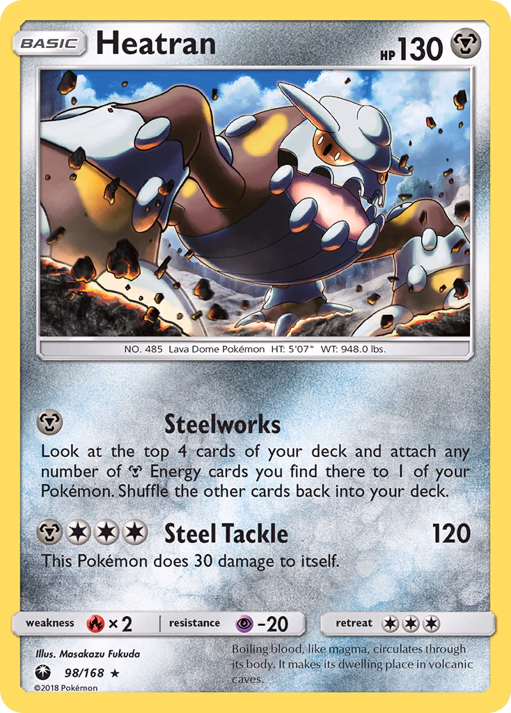 Heatran Pokemon card (98/168, Celestial Storm)