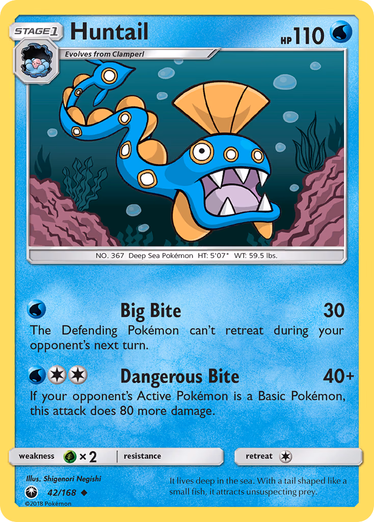 Huntail Pokemon card (42/168, Celestial Storm)