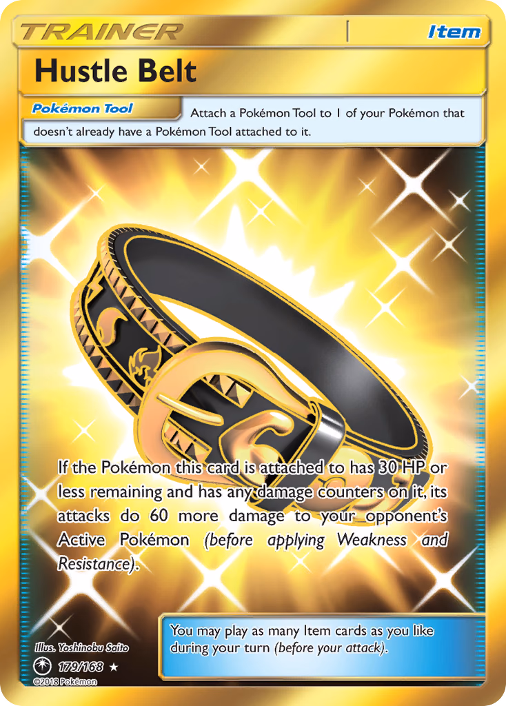 Hustle Belt Pokemon card (179/168, Celestial Storm)