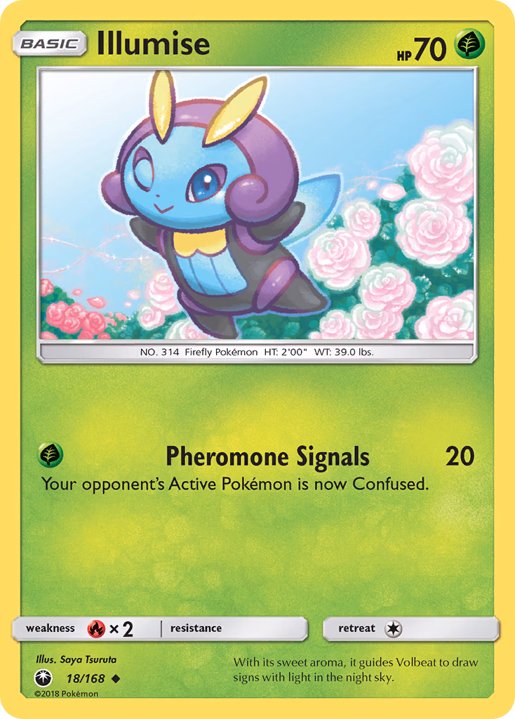 Illumise Pokemon card (18/168, Celestial Storm)