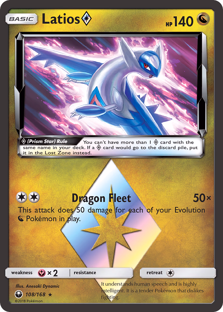 Latios ◇ Pokemon card (108/168, Celestial Storm)