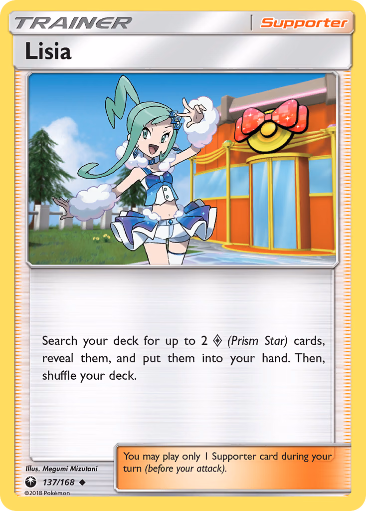Lisia Pokemon card (137/168, Celestial Storm)