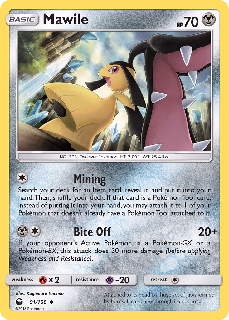 Mawile Pokemon card (91/168, Celestial Storm)