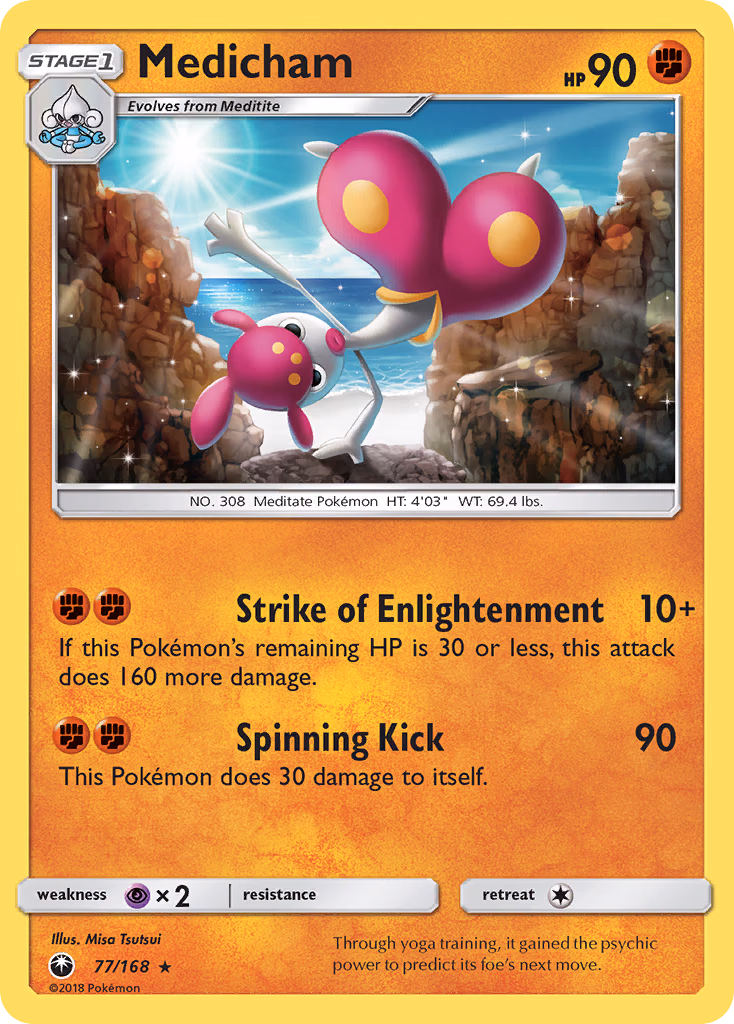 Medicham Pokemon card (77/168, Celestial Storm)