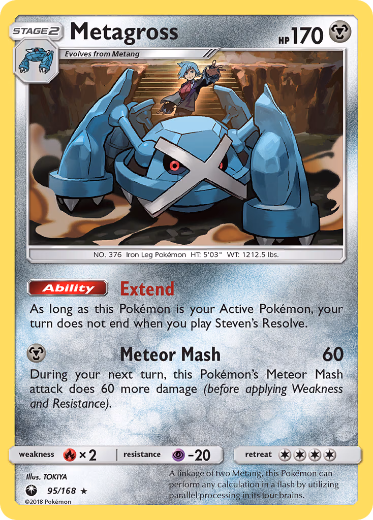 Metagross Pokemon card (95/168, Celestial Storm)