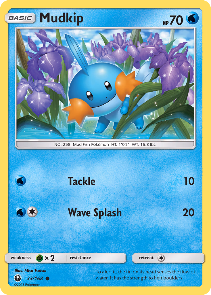 Mudkip Pokemon card (33/168, Celestial Storm)