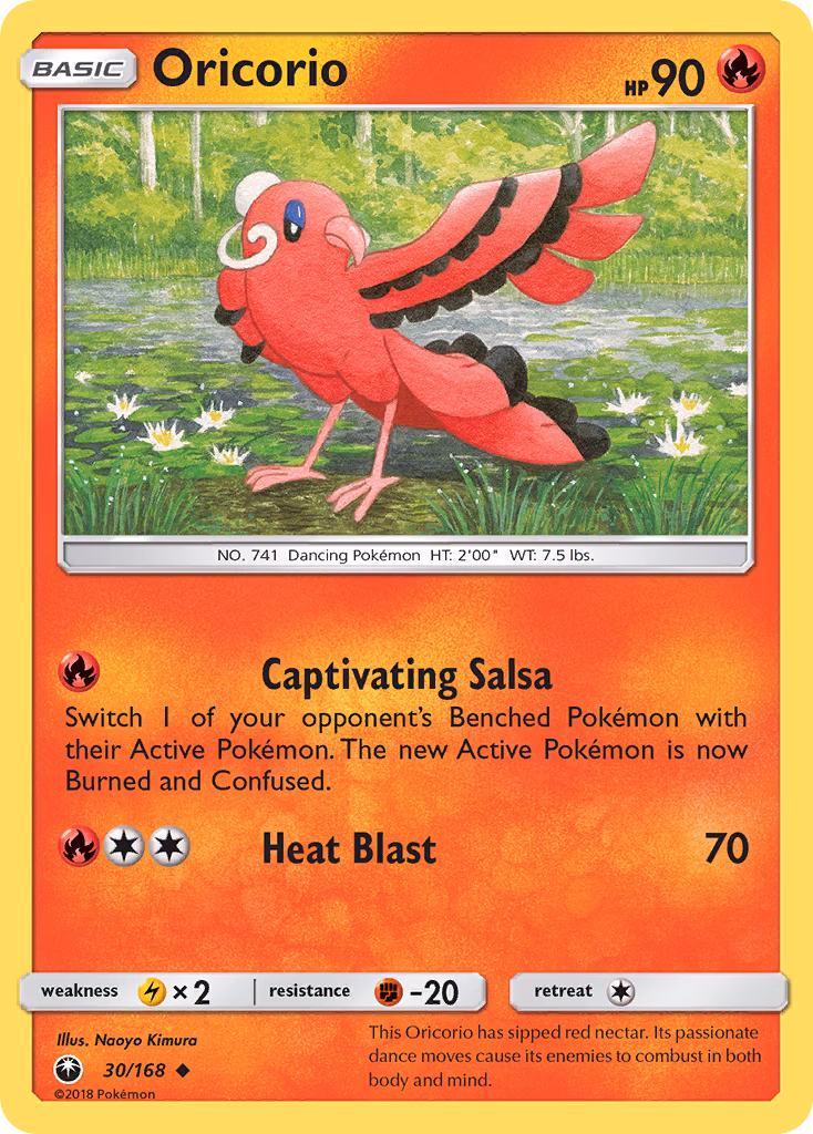 Oricorio Pokemon card (30/168, Celestial Storm)