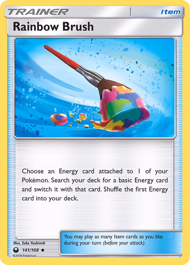 Rainbow Brush Pokemon card (141/168, Celestial Storm)