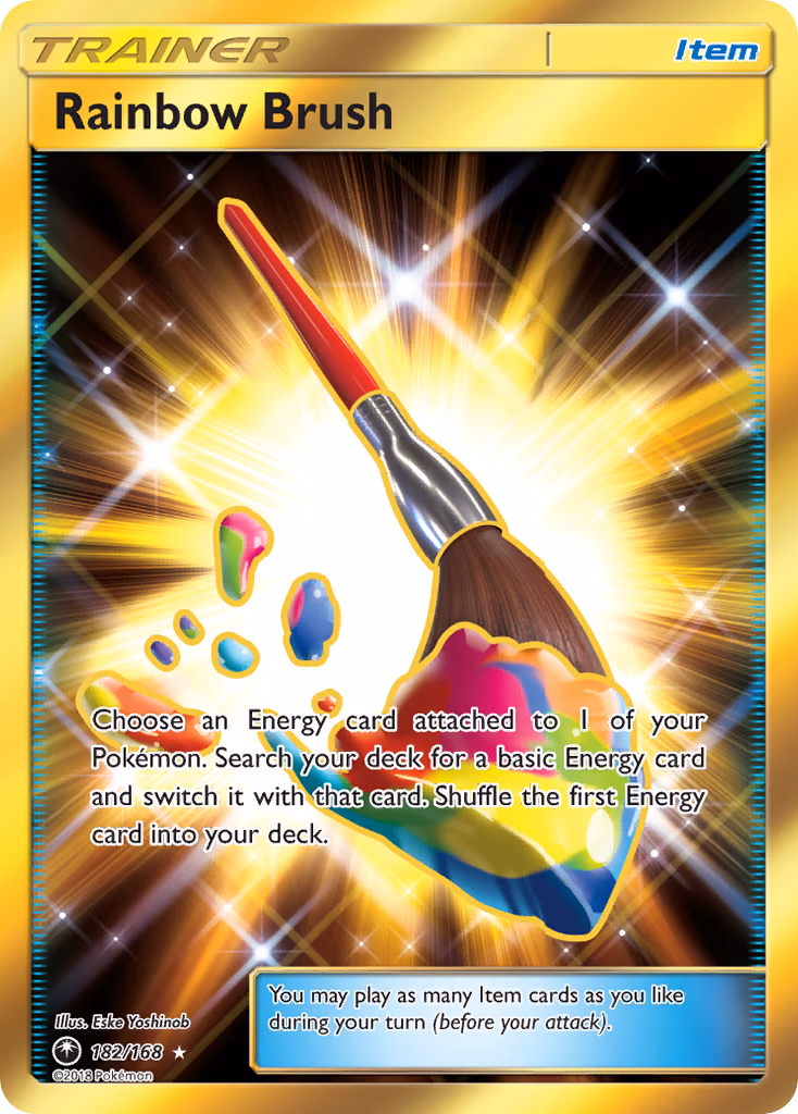 Rainbow Brush Pokemon card (182/168, Celestial Storm)