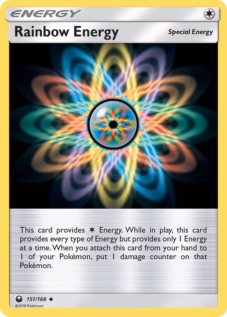 Rainbow Energy Pokemon card (151/168, Celestial Storm)
