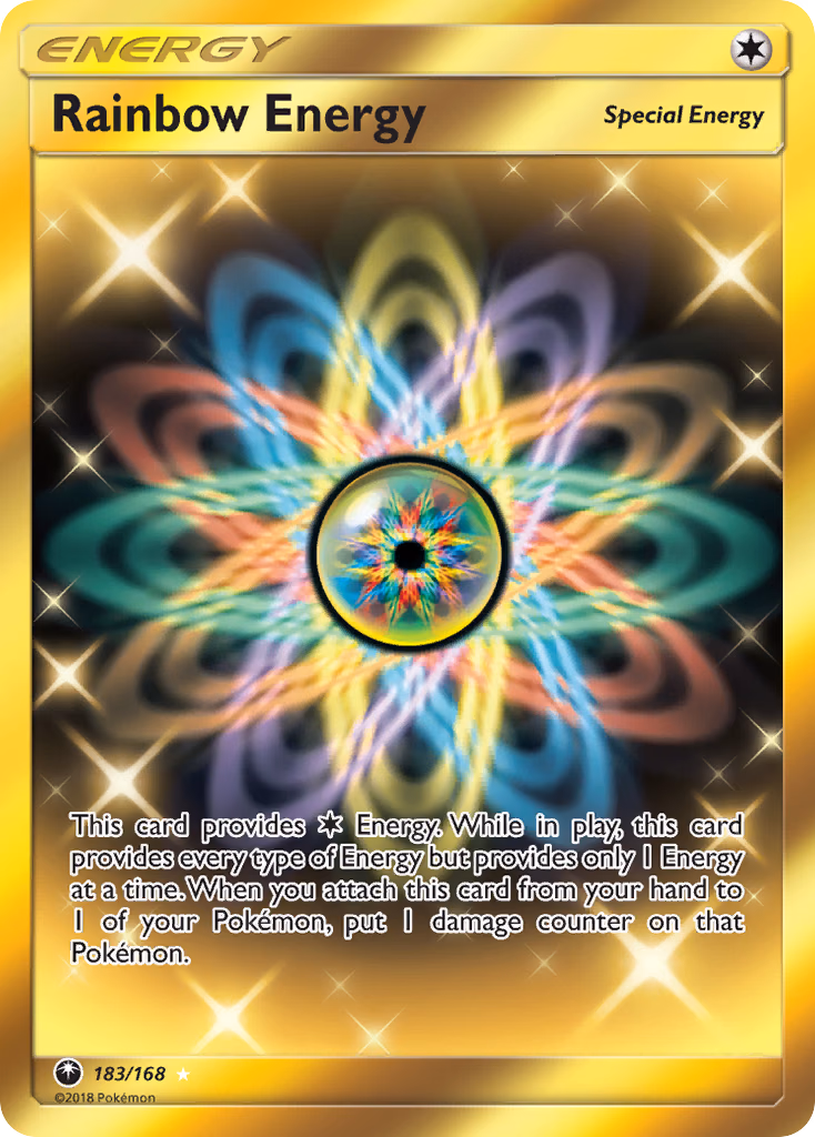 Rainbow Energy Pokemon card (183/168, Celestial Storm)