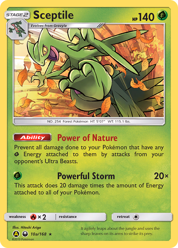 Sceptile Pokemon card (10a/168, Celestial Storm)