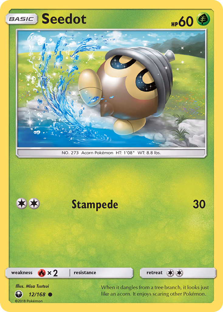 Seedot Pokemon card (12/168, Celestial Storm)