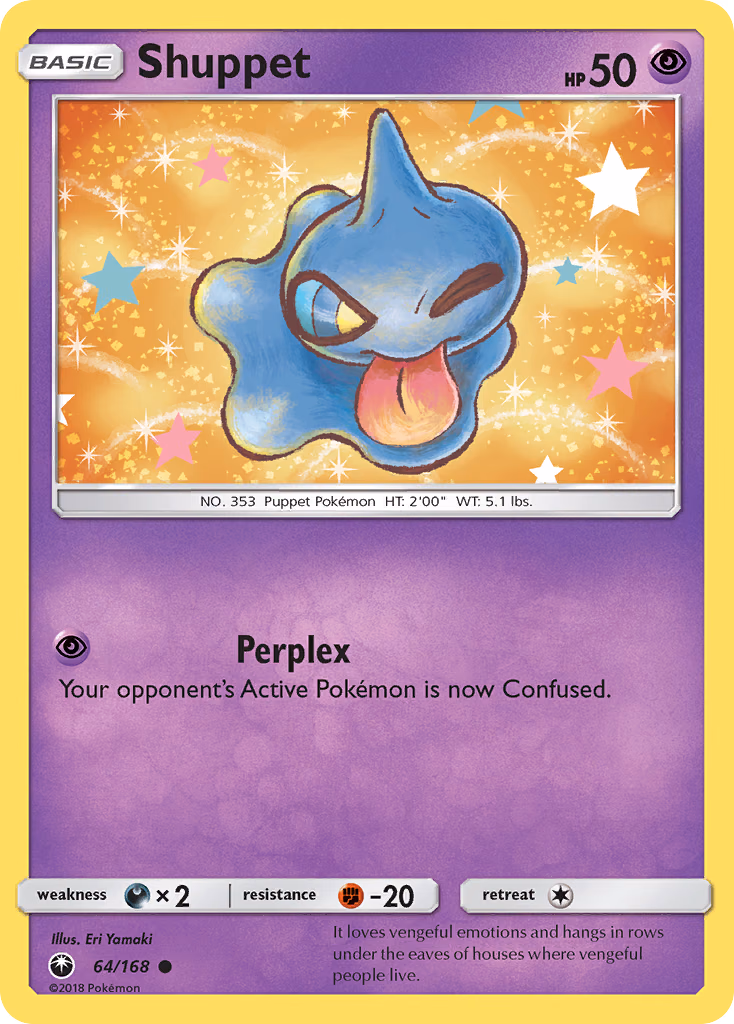 Shuppet Pokemon card (64/168, Celestial Storm)