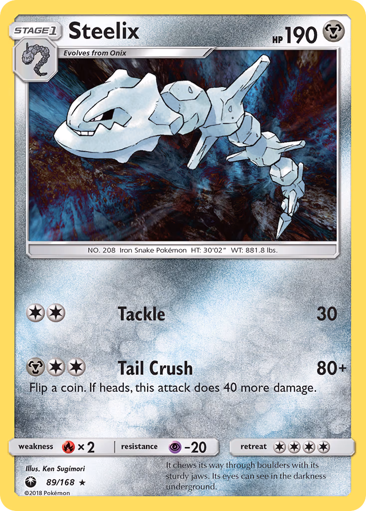 Steelix Pokemon card (89/168, Celestial Storm)