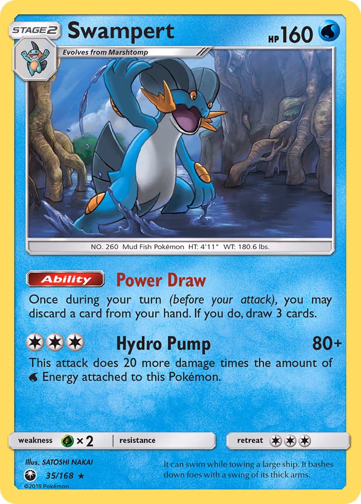 Swampert Pokemon card (35/168, Celestial Storm)