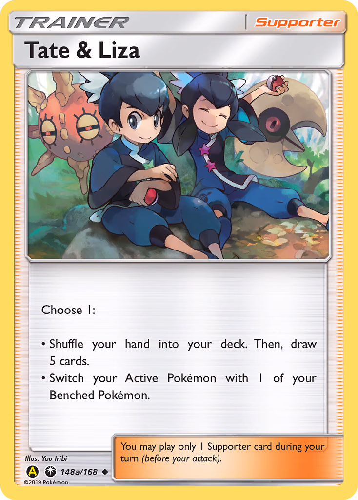 Tate & Liza Pokemon card (148a/168, Celestial Storm)