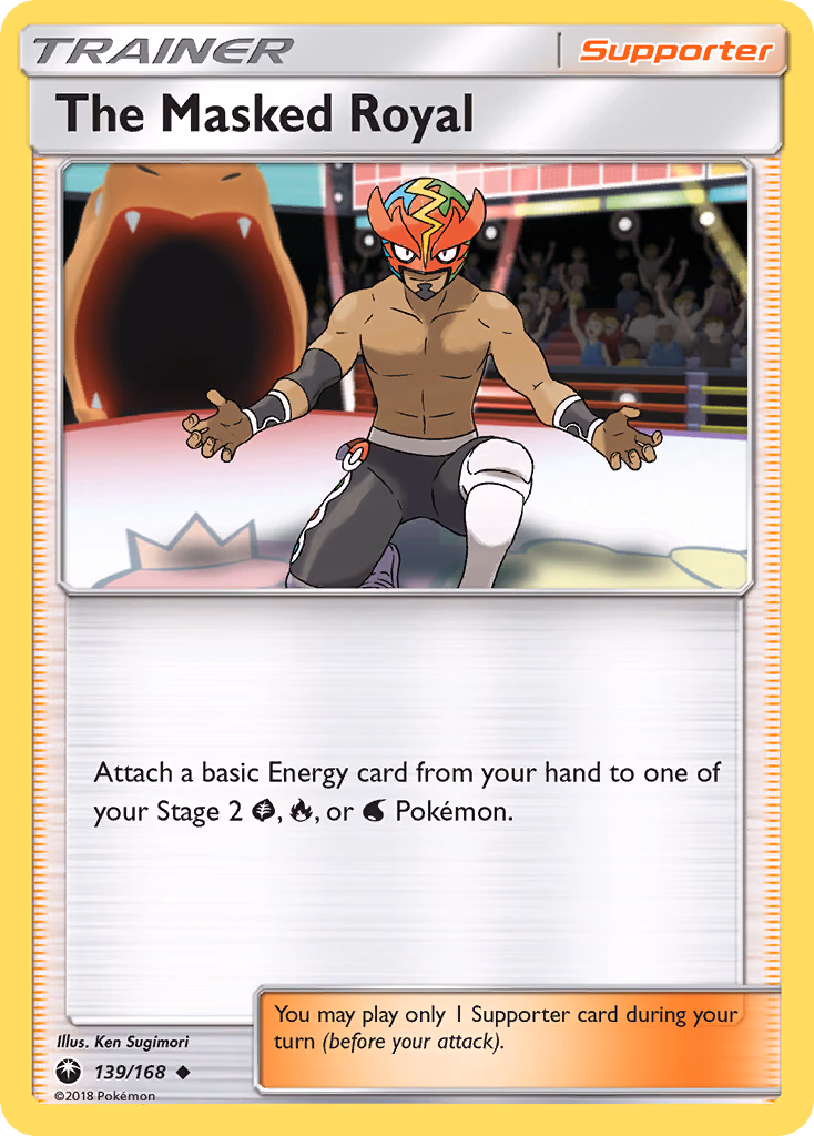 The Masked Royal Pokemon card (139/168, Celestial Storm)
