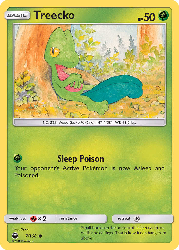 Treecko Pokemon card (7/168, Celestial Storm)