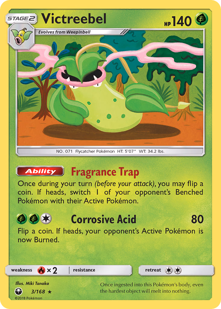 Victreebel Pokemon card (3/168, Celestial Storm)