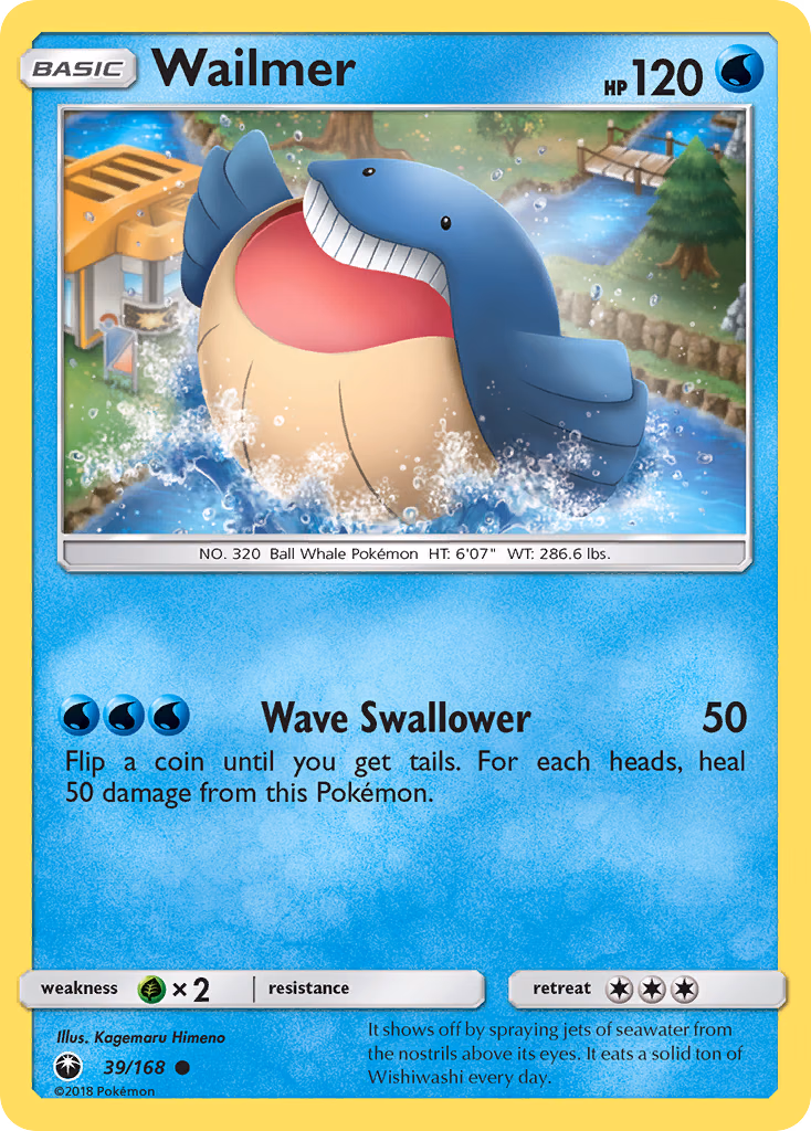 Wailmer Pokemon card (39/168, Celestial Storm)