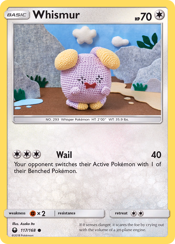Whismur Pokemon card (117/168, Celestial Storm)
