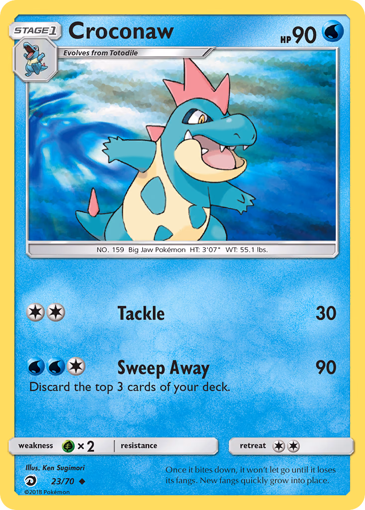 Croconaw Pokemon card (23/70, Dragon Majesty)