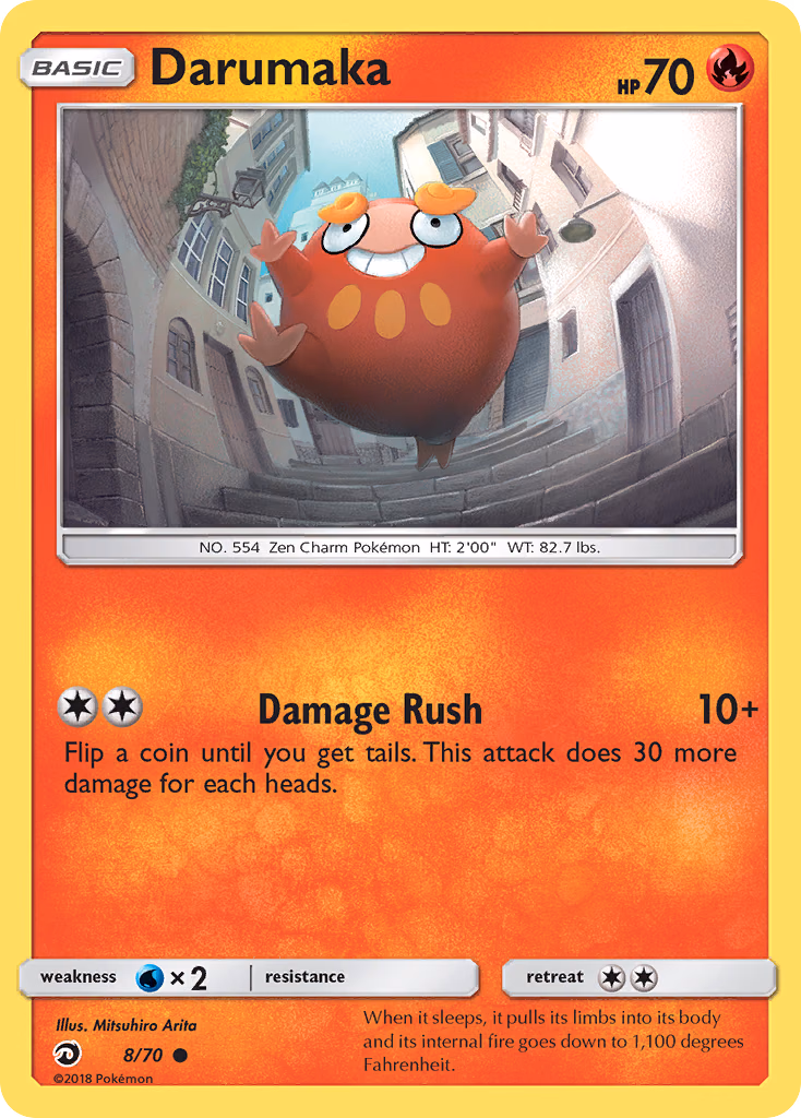 Darumaka Pokemon card (8/70, Dragon Majesty)