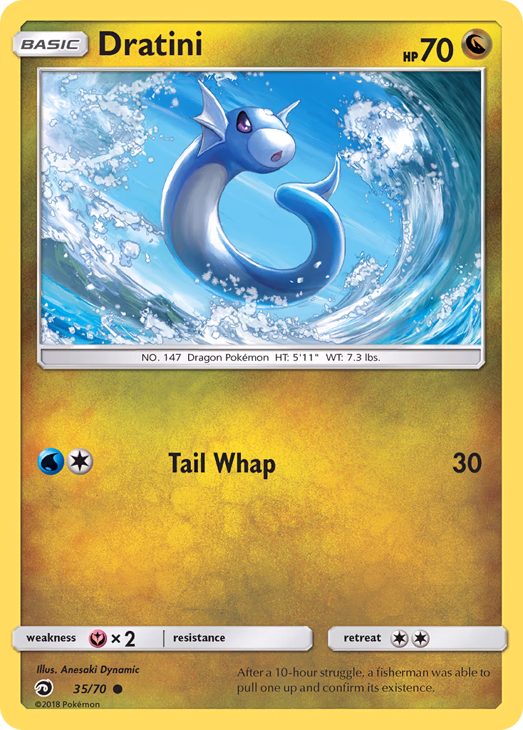 Dratini Pokemon card (35/70, Dragon Majesty)