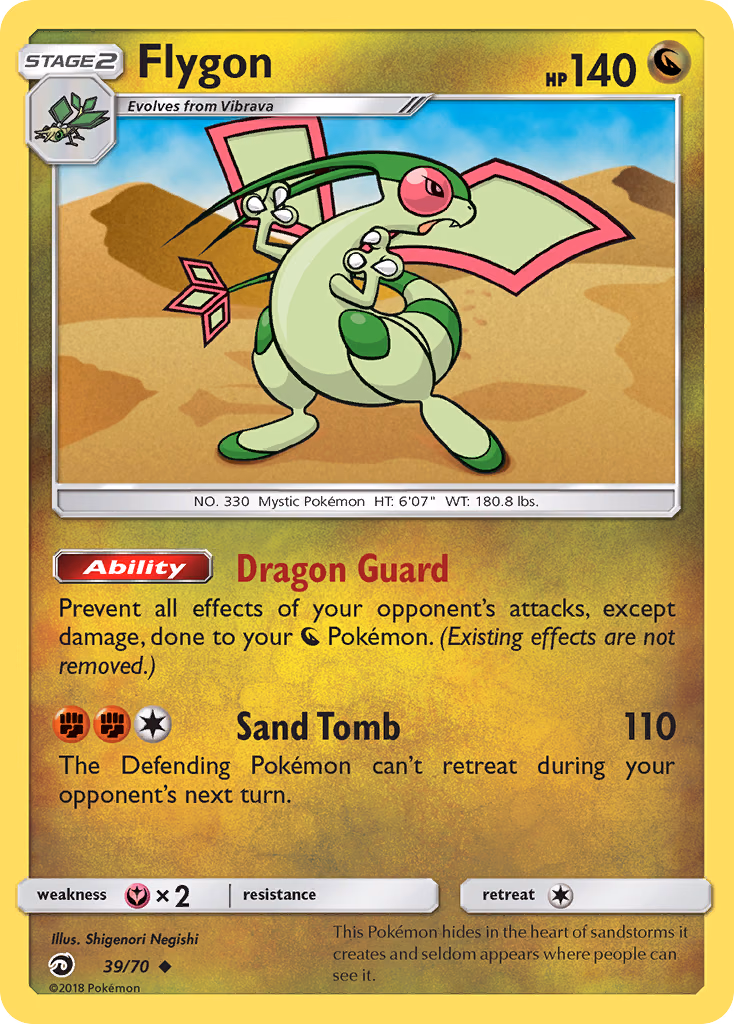 Flygon Pokemon card (39/70, Dragon Majesty)