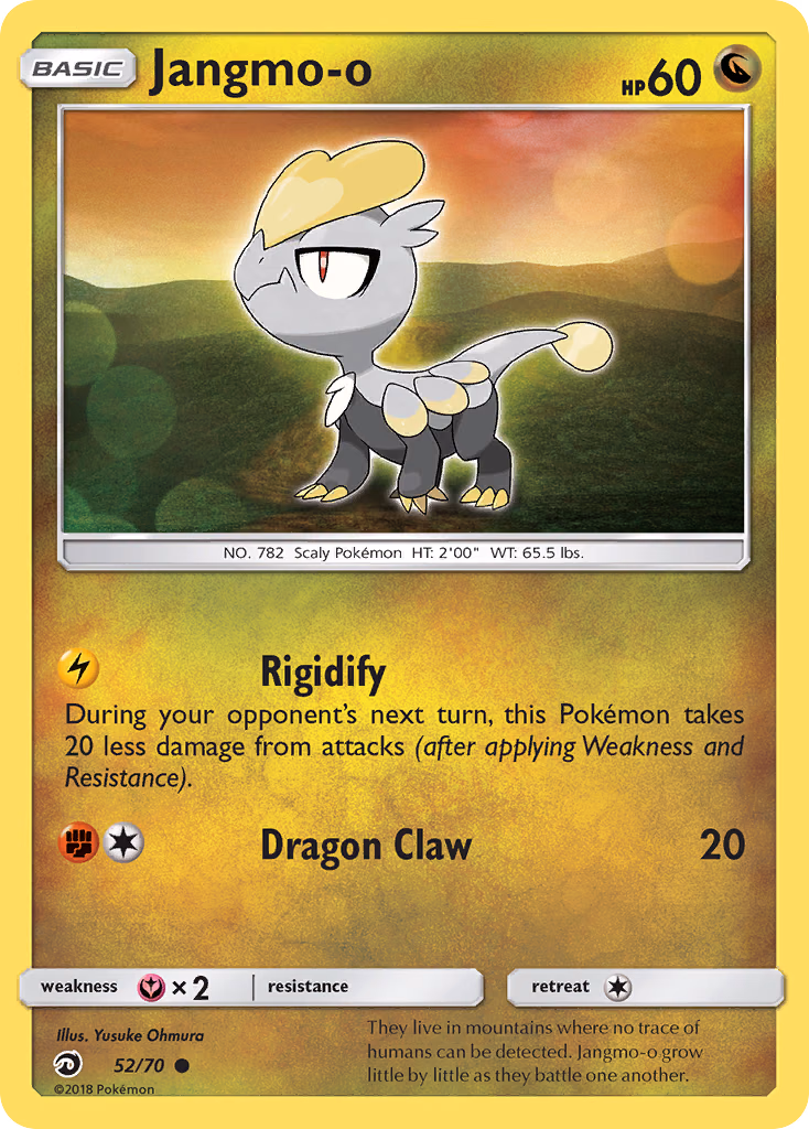 Jangmo-o Pokemon card (52/70, Dragon Majesty)
