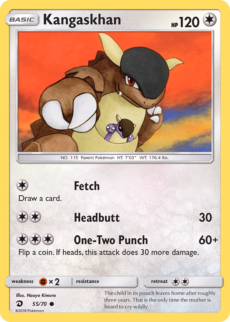 Kangaskhan Pokemon card (55/70, Dragon Majesty)
