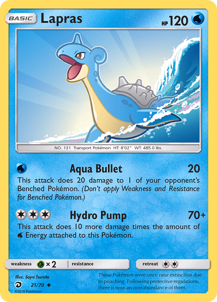 Lapras Pokemon card (21/70, Dragon Majesty)