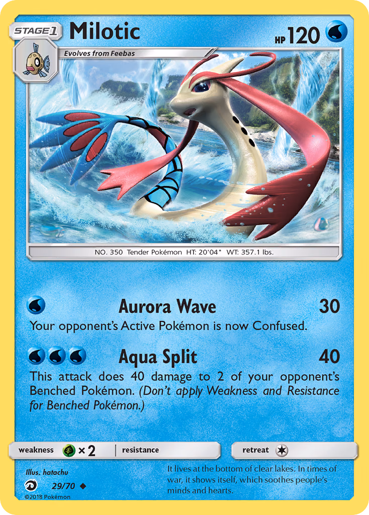 Milotic Pokemon card (29/70, Dragon Majesty)