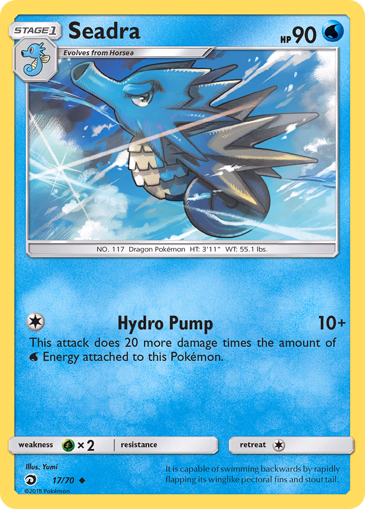 Seadra Pokemon card (17/70, Dragon Majesty)