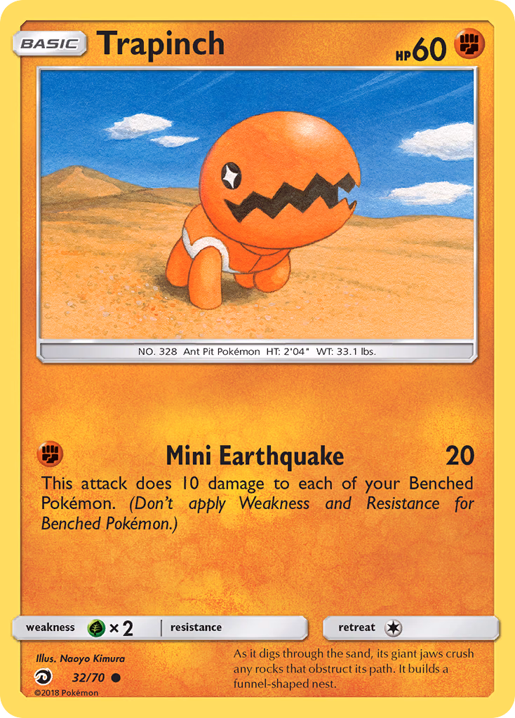 Trapinch Pokemon card (32/70, Dragon Majesty)