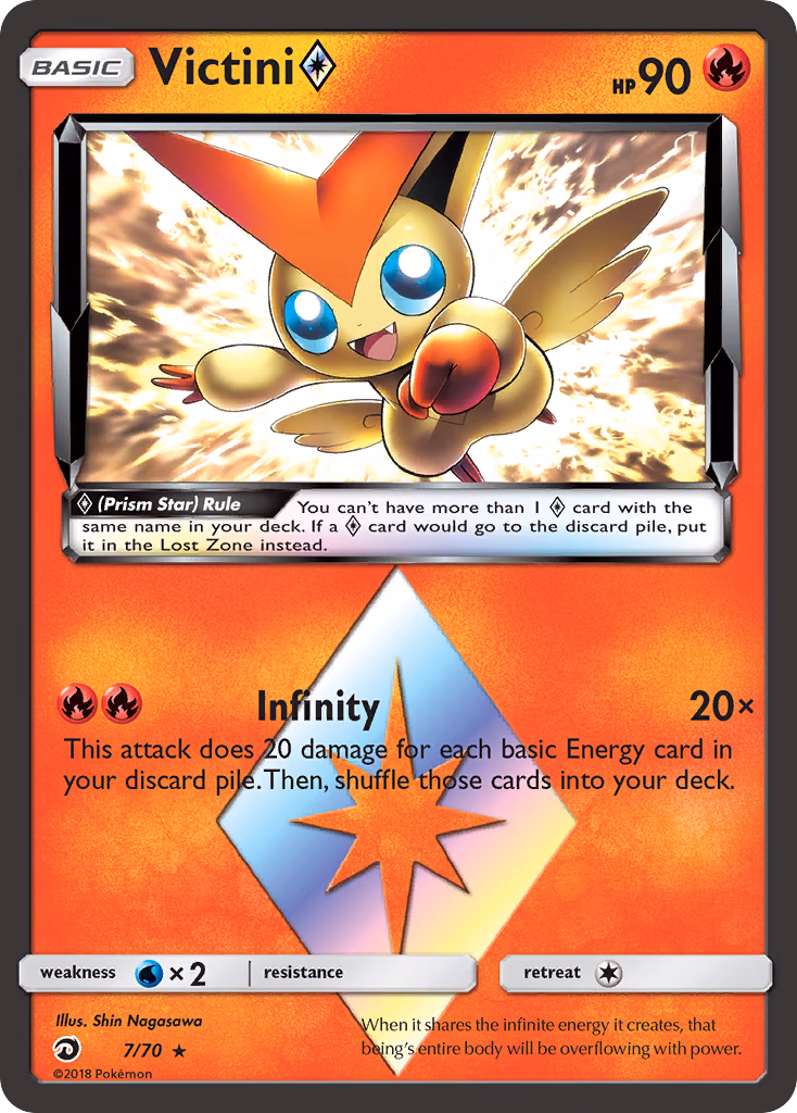 Victini ◇ Pokemon card (7/70, Dragon Majesty)