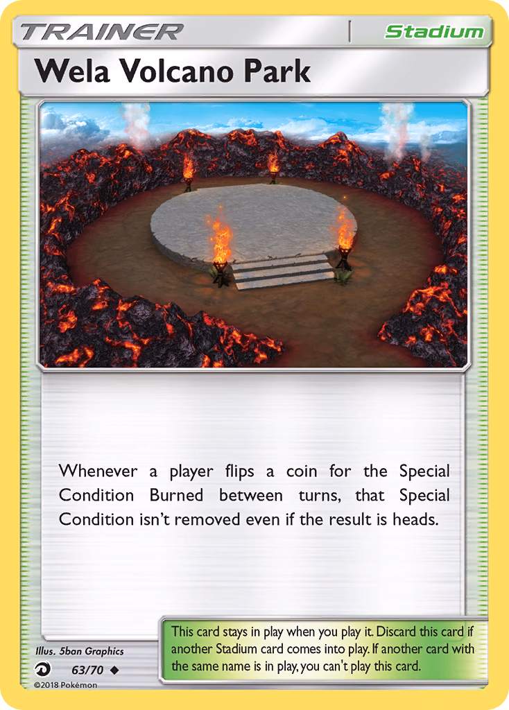 Wela Volcano Park Pokemon card (63/70, Dragon Majesty)