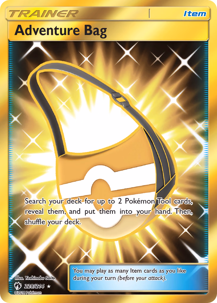 Adventure Bag Pokemon card (228/214, Lost Thunder)