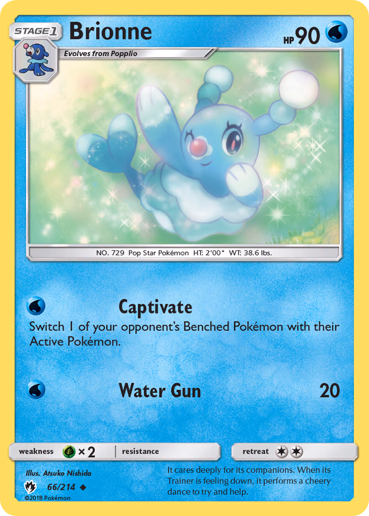 Brionne Pokemon card (66/214, Lost Thunder)