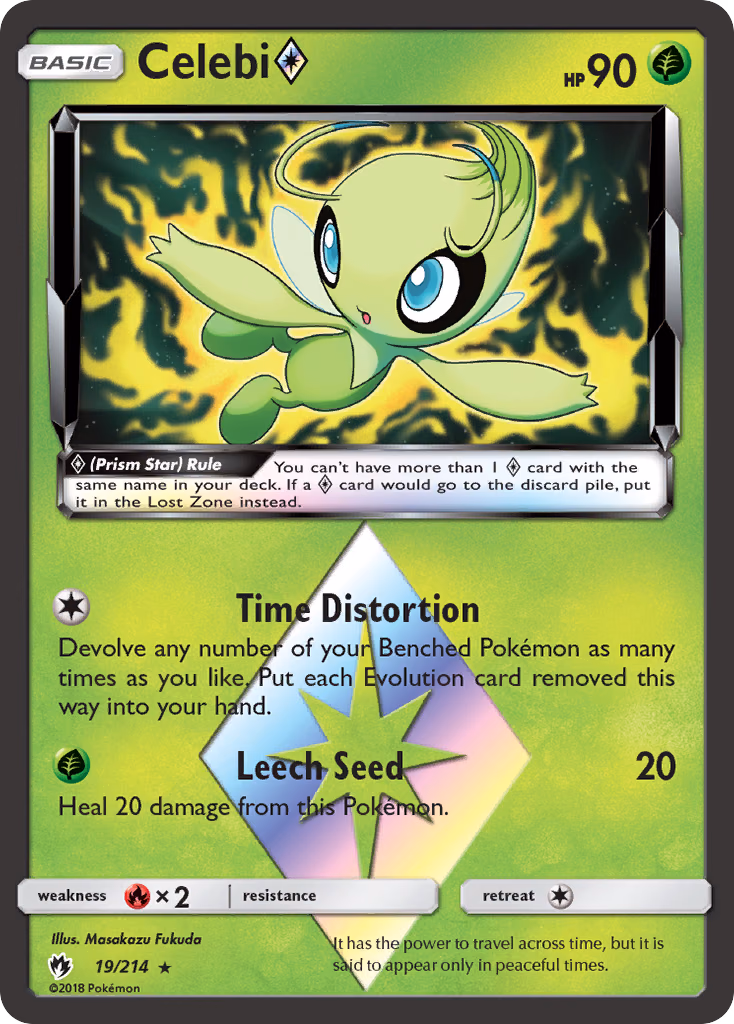 Celebi ◇ Pokemon card (19/214, Lost Thunder)