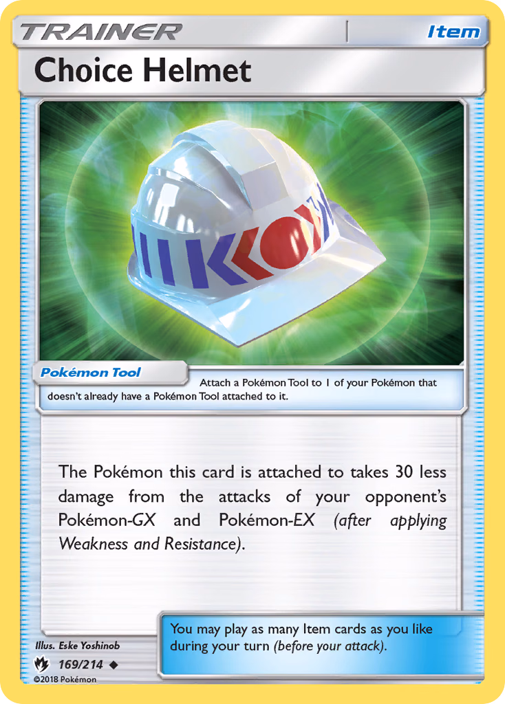 Choice Helmet Pokemon card (169/214, Lost Thunder)