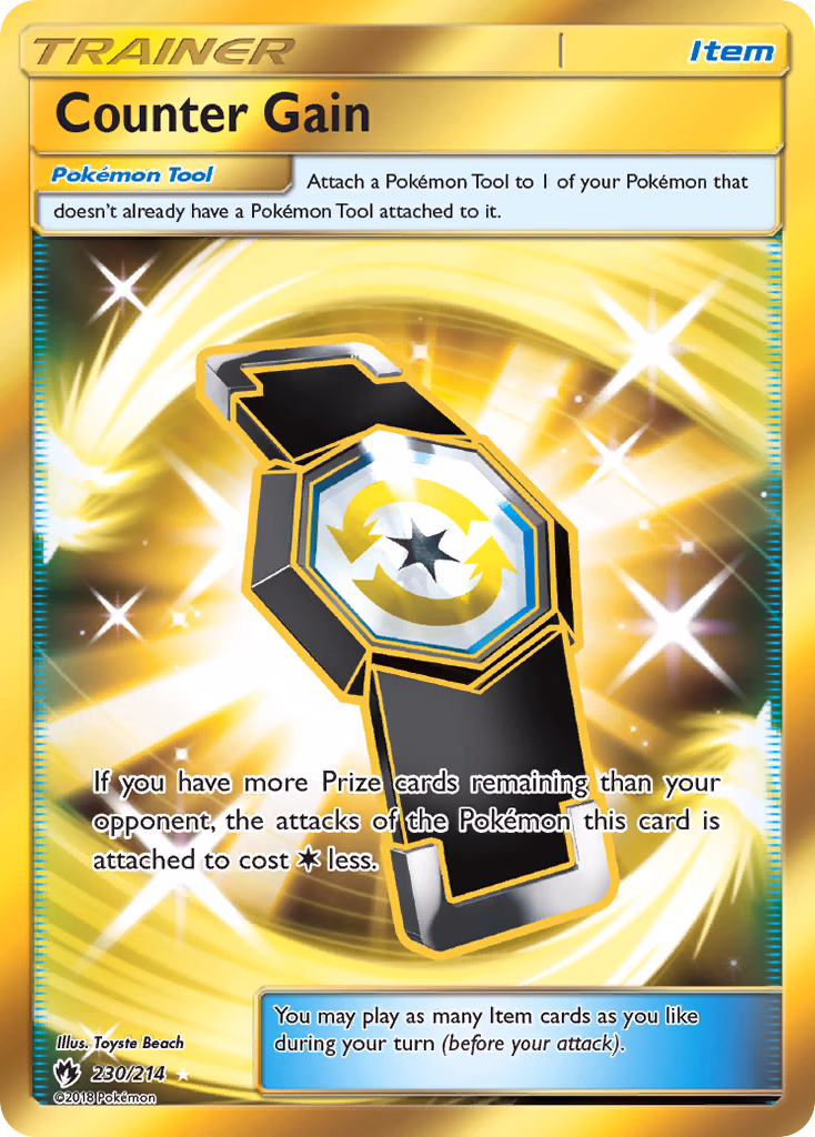 Counter Gain Pokemon card (230/214, Lost Thunder)