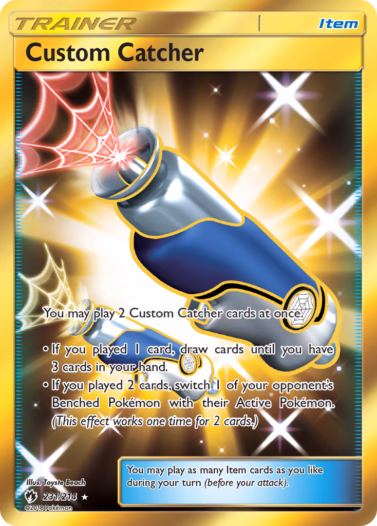 Custom Catcher Pokemon card (231/214, Lost Thunder)